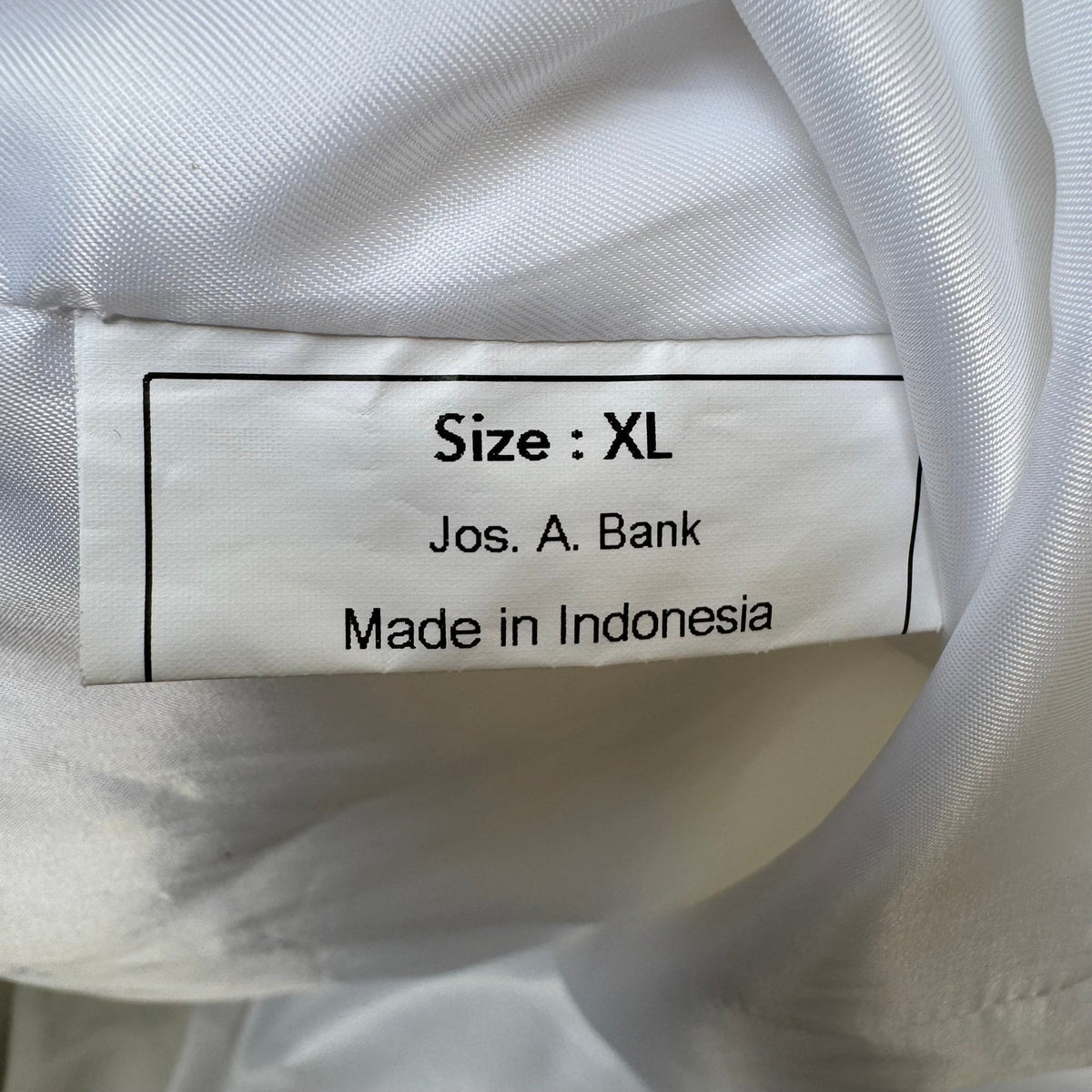 Jos A Bank Coastal Minimalist Slim Fit Linen Cotton Suit Vest White Mens XL