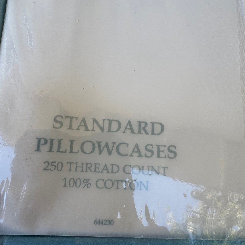 D. Porthault Dan River Chaumont Embroidered Pillowcase Set Cream Standard Size