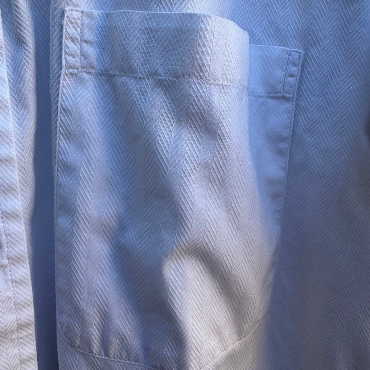 Charles Tyrwhitt Tailored Herringbone French Cuff Dress Shirt White Mens 15.5/33
