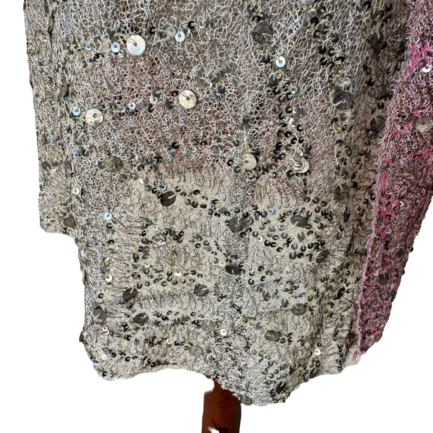 Chan Luu Y2K Handmade Boho Resortwear Mermaidcore Glam Sequin Wrap Midi Skirt M