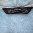 Switch Noire Jasmine Rose Blue Floral Plush Fleece Robe Shawl Collar Large Loungewear 2 image