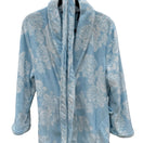 Switch Noire Jasmine Rose Blue Floral Plush Fleece Robe Shawl Collar Large Loungewear 3 image