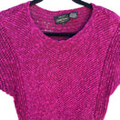 Switch Renee Tener Jeanne Pierre Petite Pink Linen Cotton Short Sleeve Knit Batwing Top 2 image