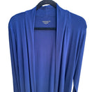 Switch TravelSmith Minmalist Layering Open Front Draped Cardigan Shawl Collar Blue L 3 image