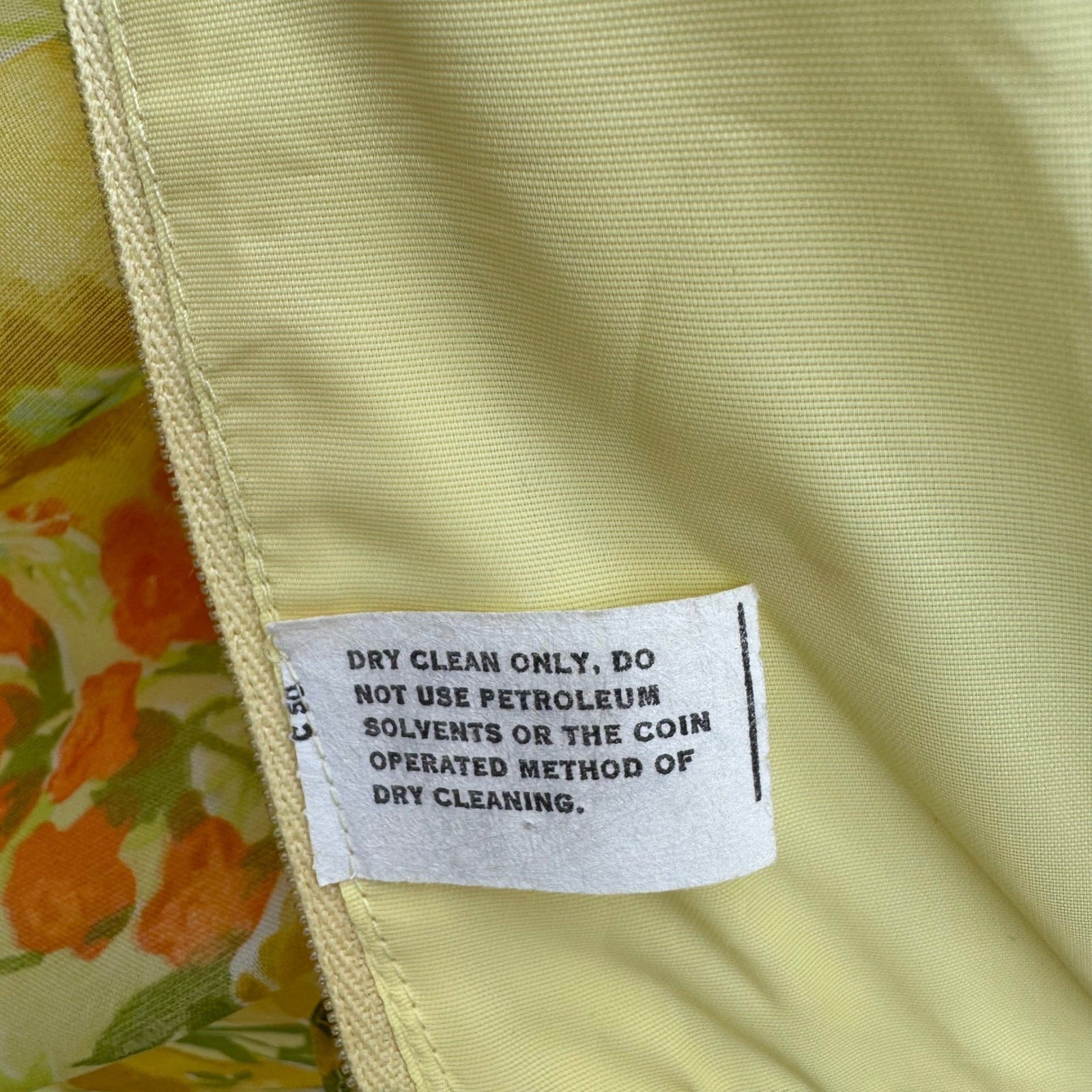 Vintage 70s Yellow Floral Chiffon Maxi Dress Ruffle Flutter Sleeve Garden Party