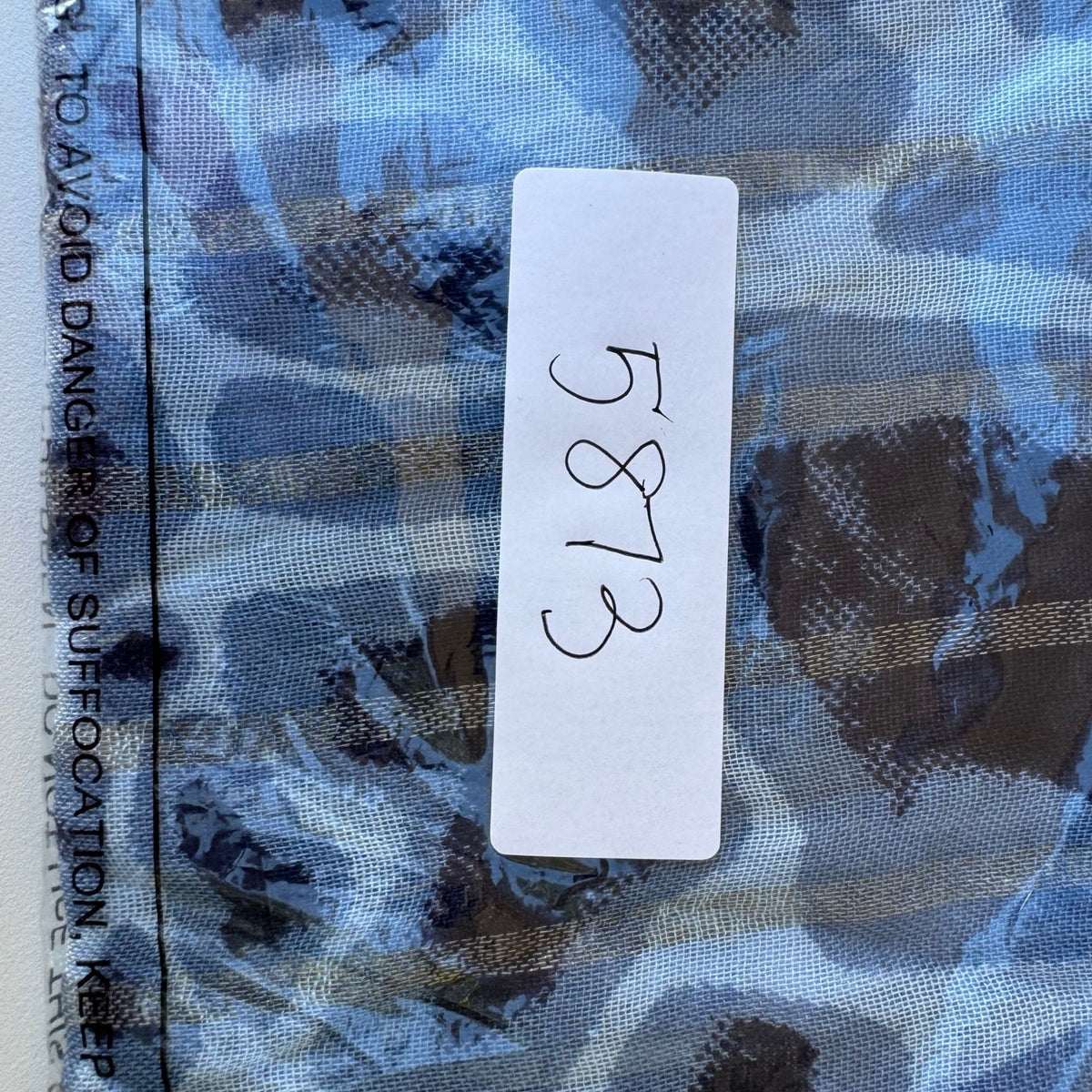 Isaac Mizrahi Metallic Gauzy Animal Print Layering Scarf Shawl Blue Women OS NEW