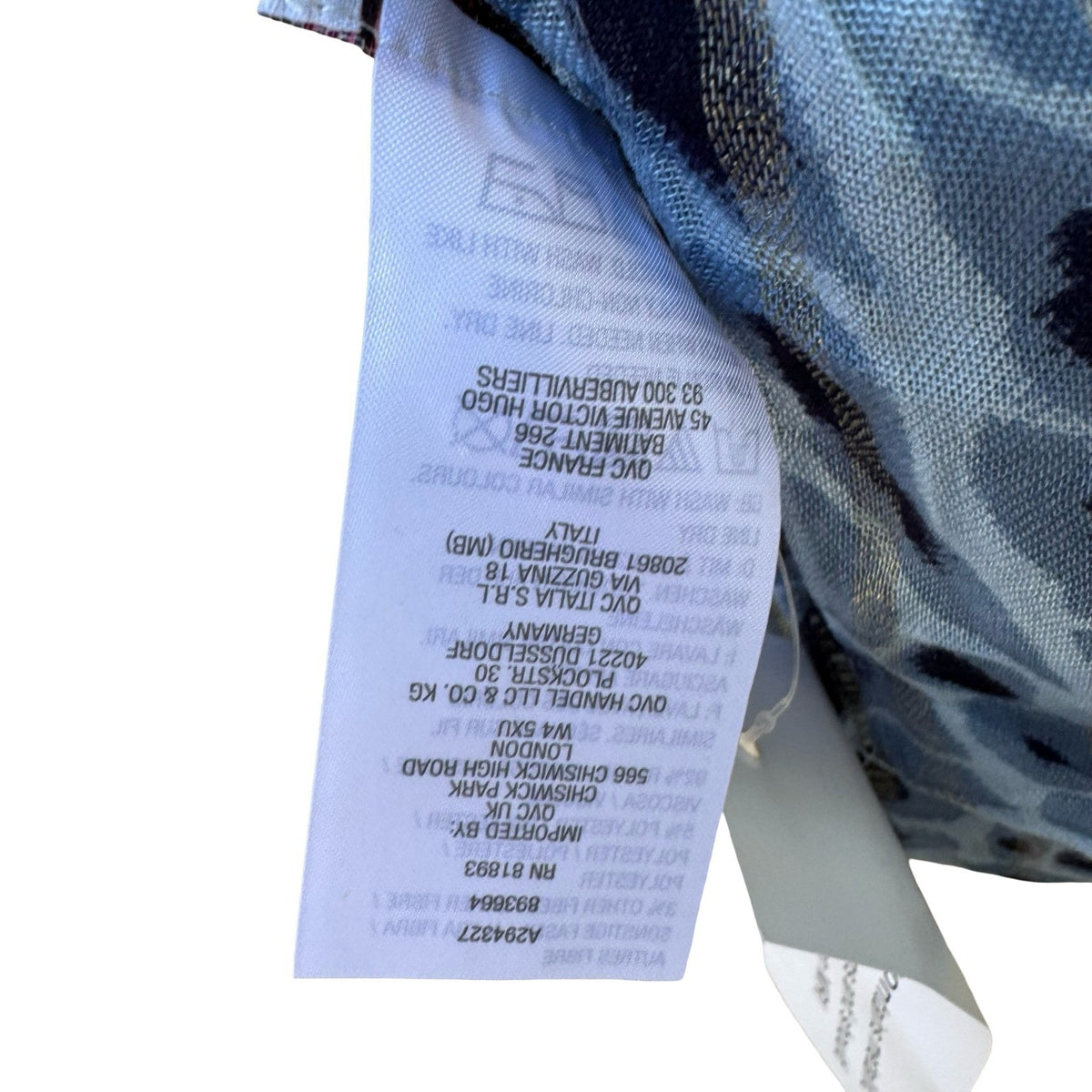 Isaac Mizrahi Metallic Gauzy Animal Print Layering Scarf Shawl Blue Women OS NEW