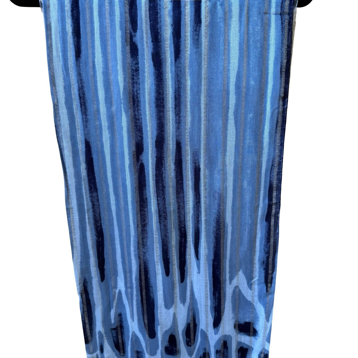 Isaac Mizrahi Metallic Gauzy Animal Print Layering Scarf Shawl Blue Women OS NEW