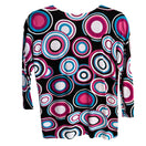 Switch Joseph A Womens Multicolor Circle Print V-Neck 3/4 Sleeve Knit Blouse Top New M 2 image