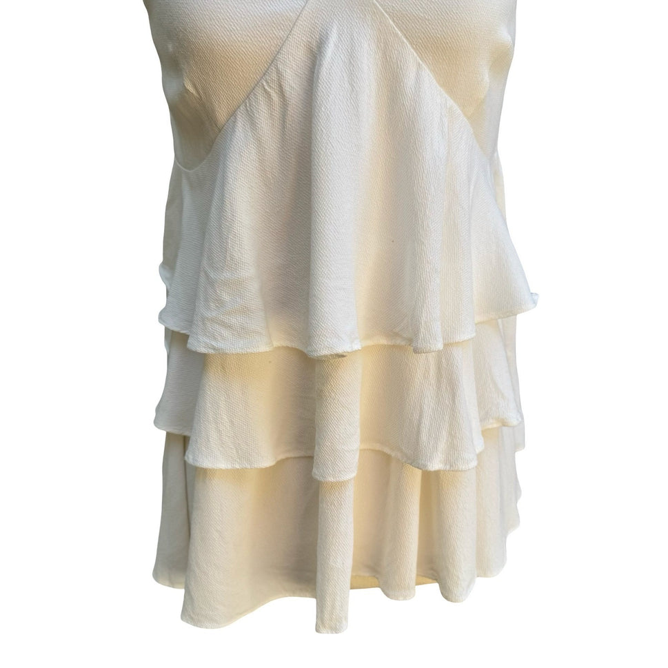 Avec Les Filles Coquette Cottagecore Boho Feminine Tiered Ruffle Cami Top S