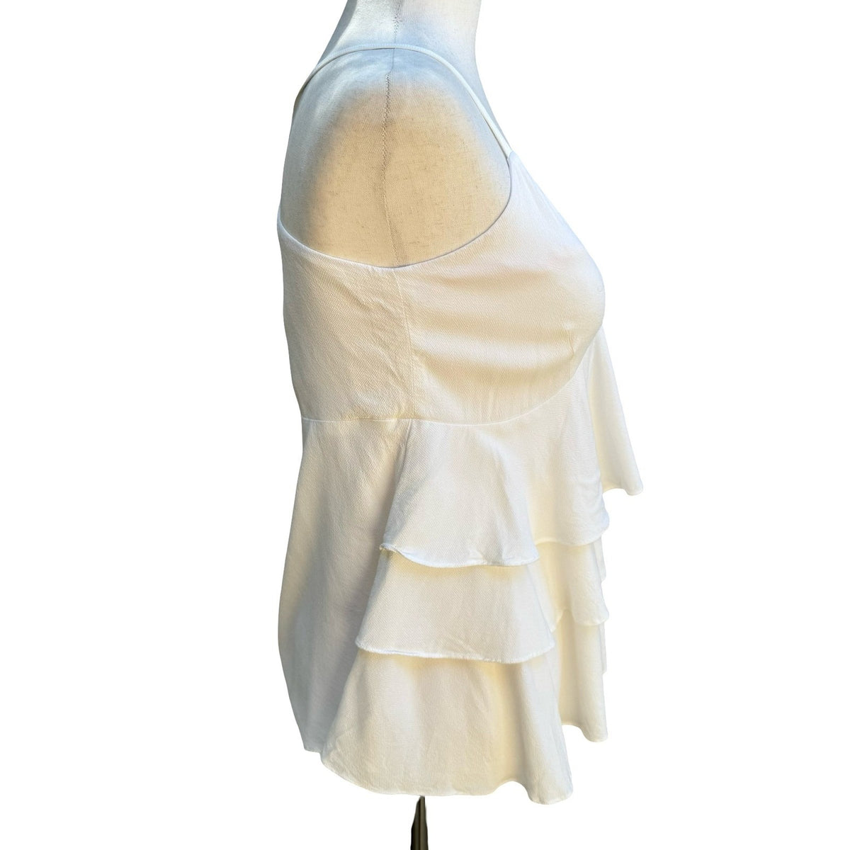 Avec Les Filles Coquette Cottagecore Boho Feminine Tiered Ruffle Cami Top S