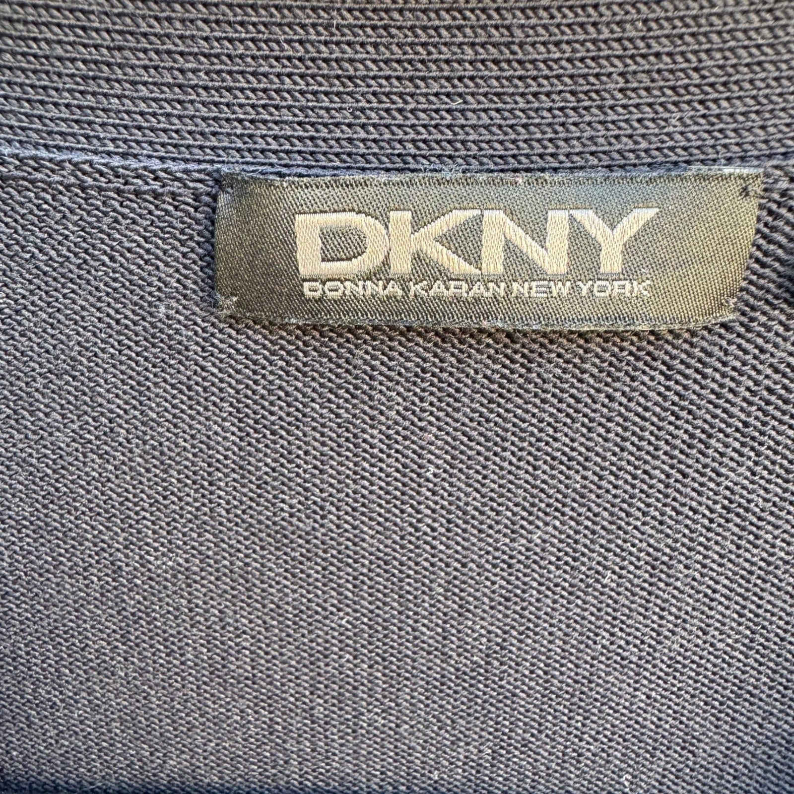 DKNY Minimalist Preppy Quiet Luxury V-Neck Layering Knit Sweater Black Mens XL