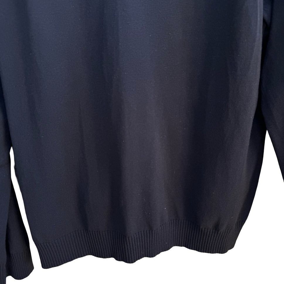 DKNY Minimalist Preppy Quiet Luxury V-Neck Layering Knit Sweater Black Mens XL