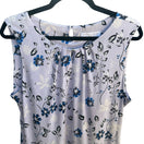 Switch Adrienne Vittadini Studio Professional Floral Sleeveless Pleated Neck Blouse L 3 image