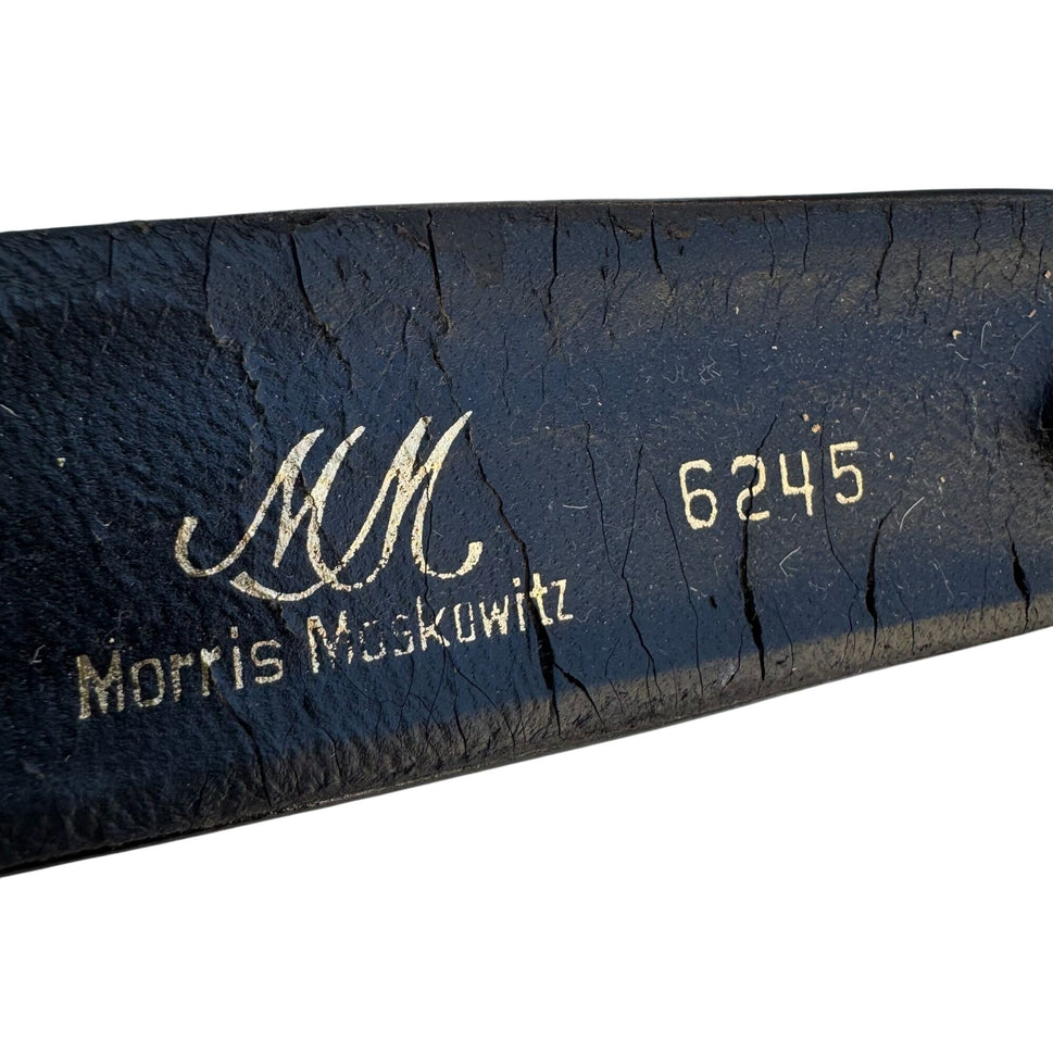 Morris Moskowitz Vintage Black Patent Leather Gold-Tone Chain Link Adjustable Belt