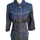 Switch Fornarina Y2K Coquette Western Denim Midi Dress Contrast Stitch Corset Waist 3 image
