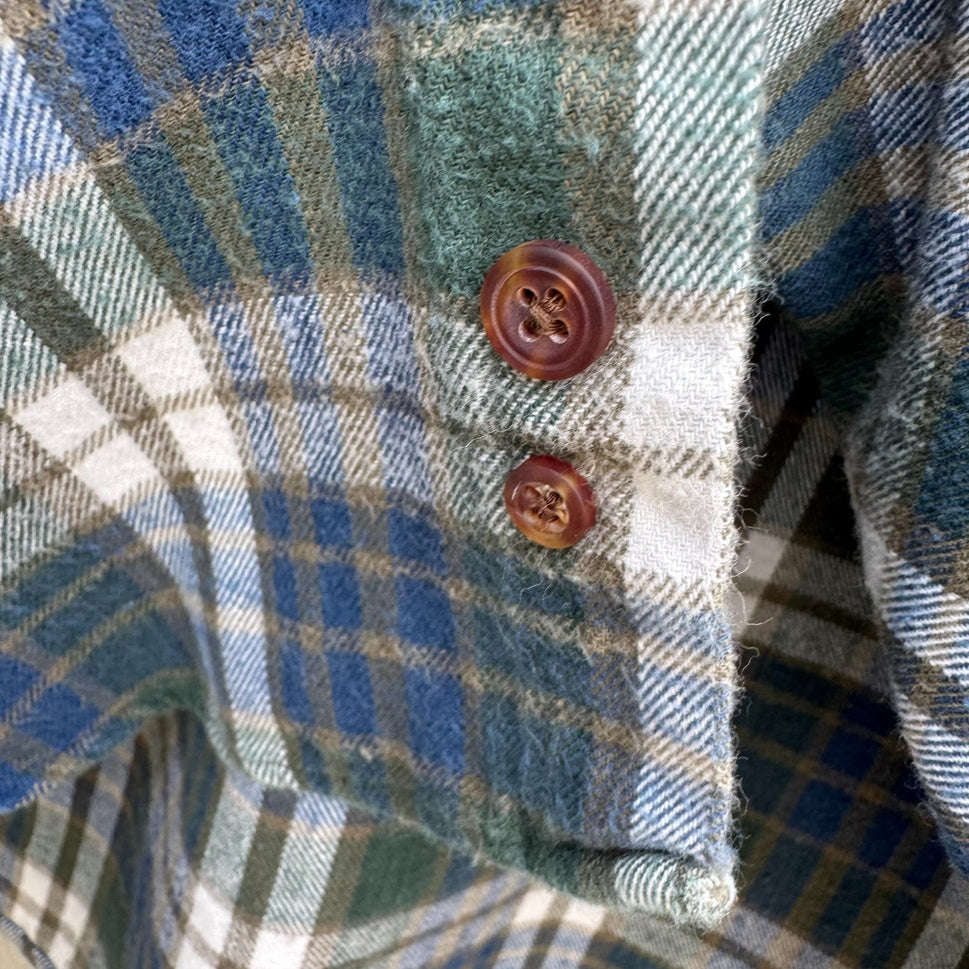 Cambridge Classics Vintage Mens L Plaid Button-Up Shirt Flannel Long Sleeve