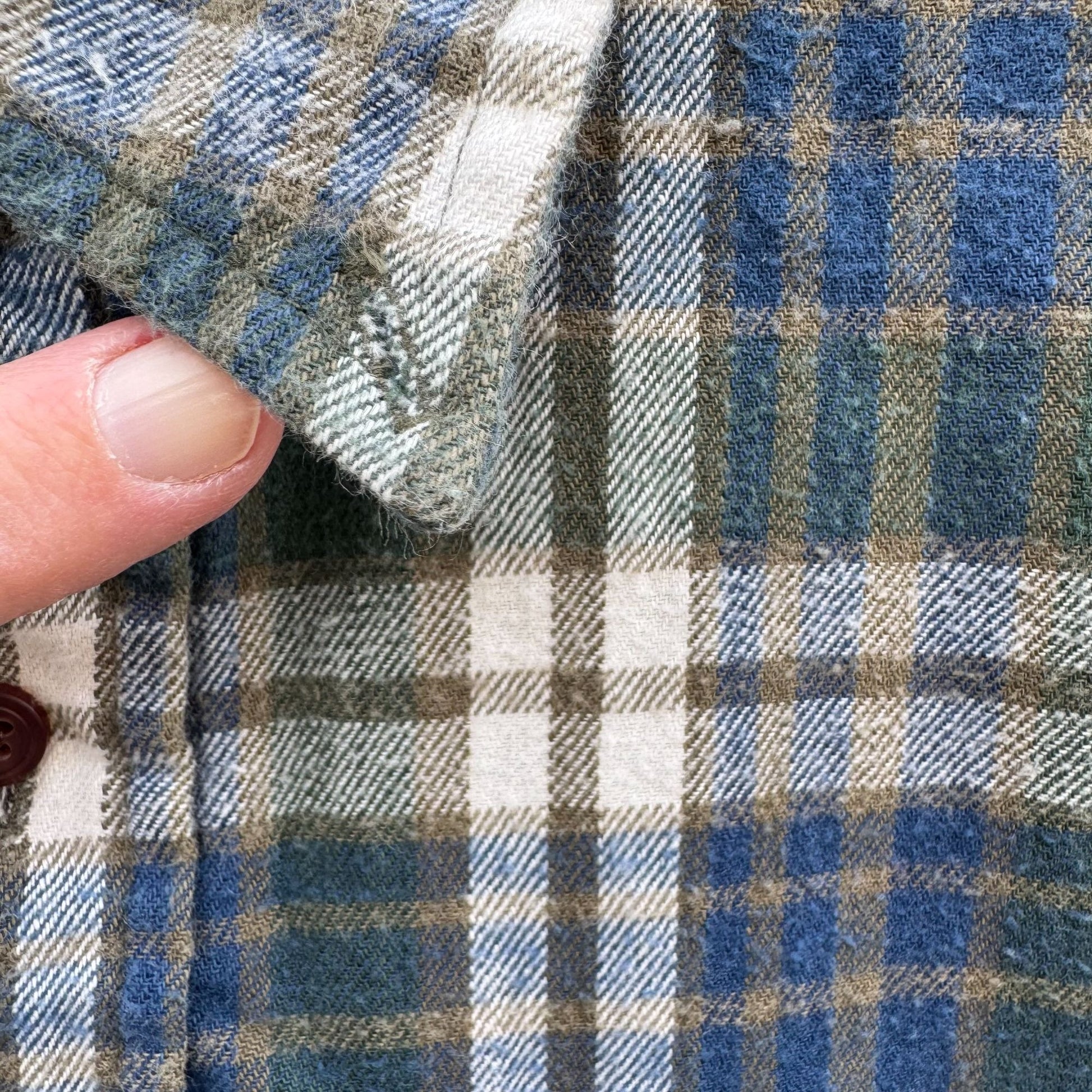 Cambridge Classics Vintage Mens L Plaid Button-Up Shirt Flannel Long Sleeve