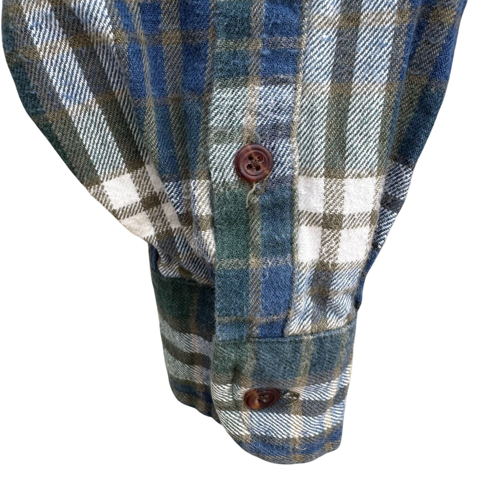 Cambridge Classics Vintage Mens L Plaid Button-Up Shirt Flannel Long Sleeve