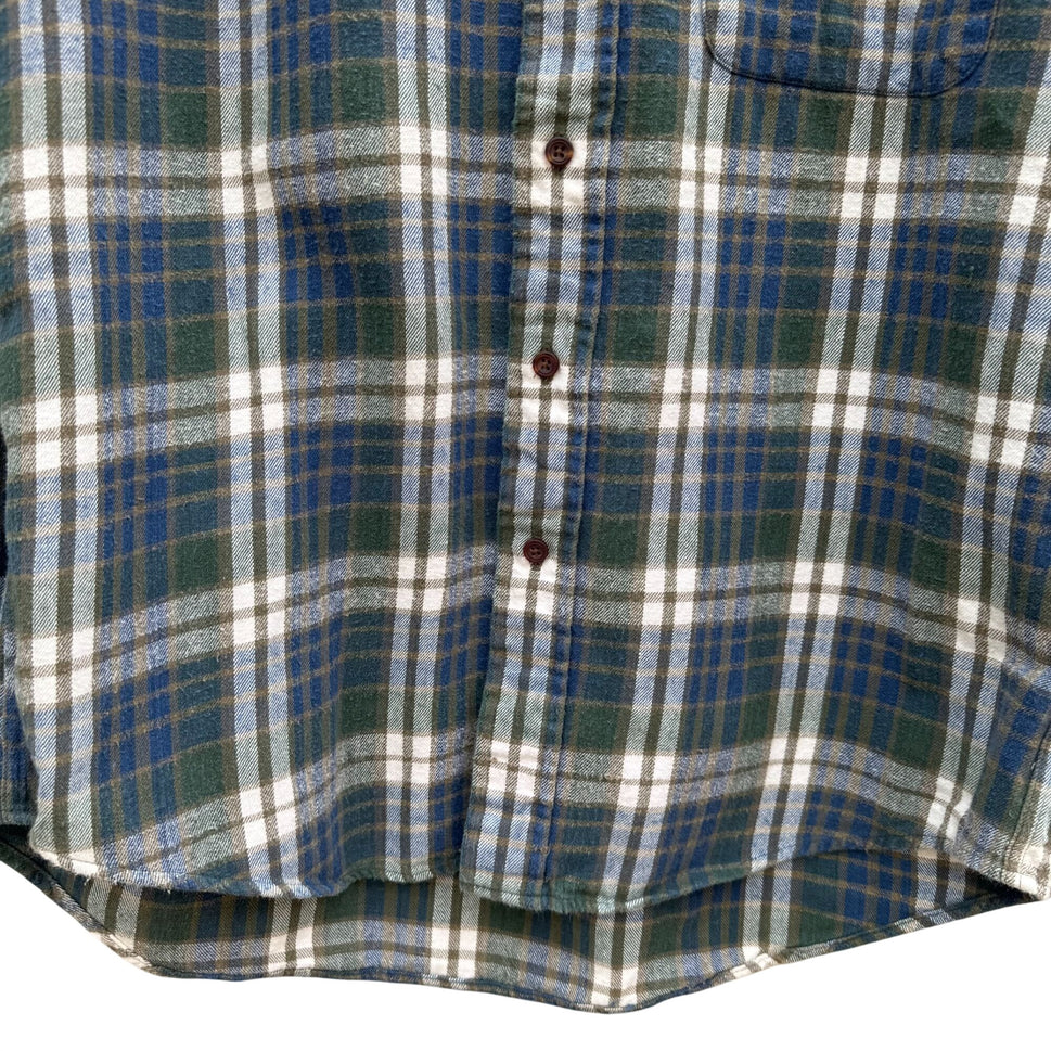 Cambridge Classics Vintage Mens L Plaid Button-Up Shirt Flannel Long Sleeve