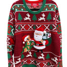 Switch Rudolph Red-Nosed Reindeer Ugly Christmas Sweater Santa XL Red Fair Isle Kitschy 3 image