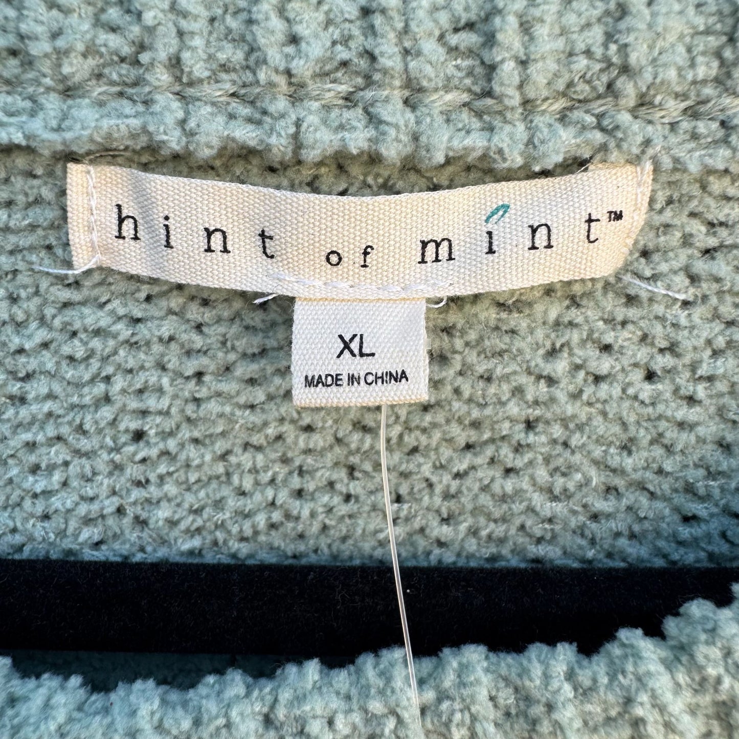 Hint Of Mint Womens Dried Sage Pullover Tie Sleeves Knit Tunic Sweater New XL