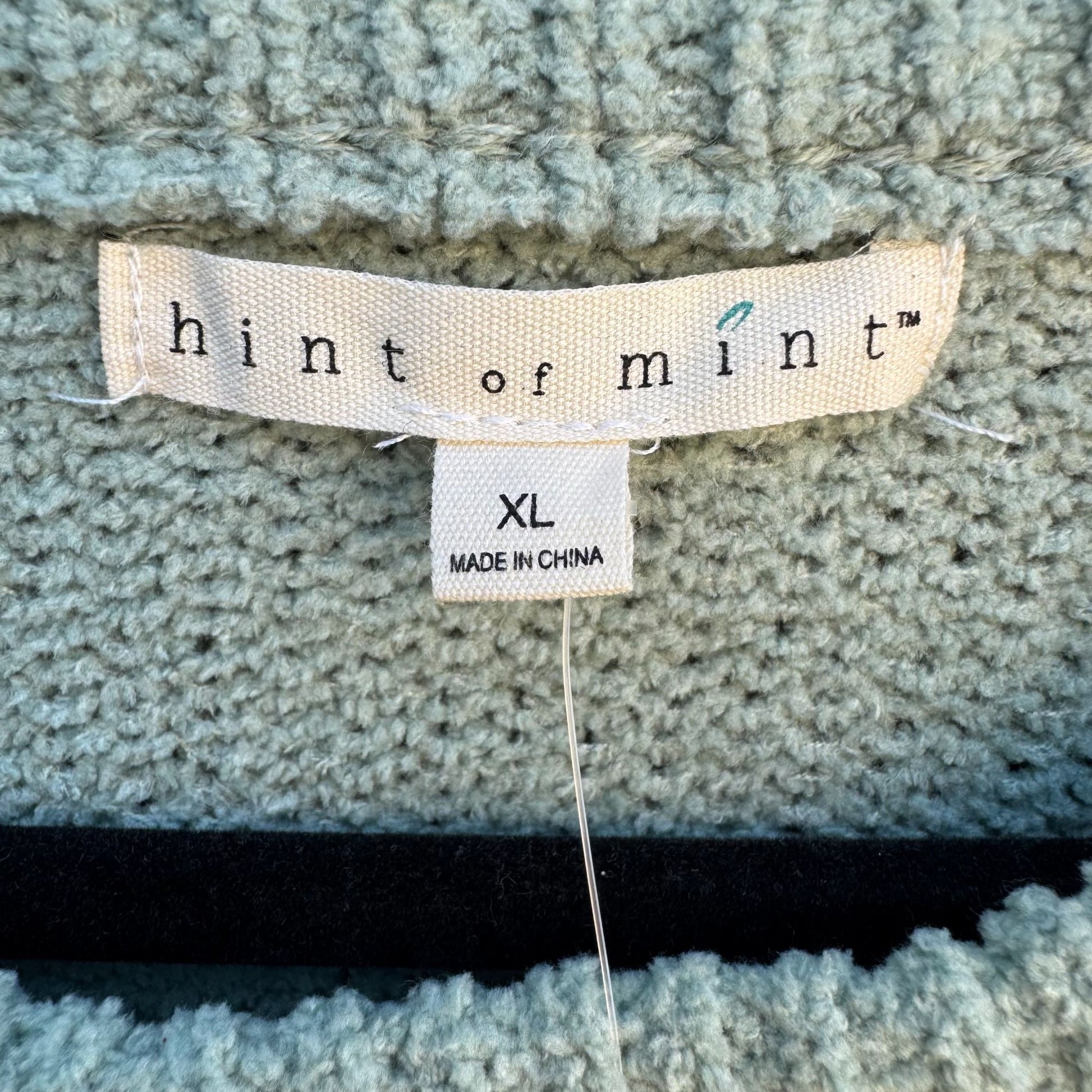 Hint Of Mint Womens Dried Sage Pullover Tie Sleeves Knit Tunic Sweater New XL