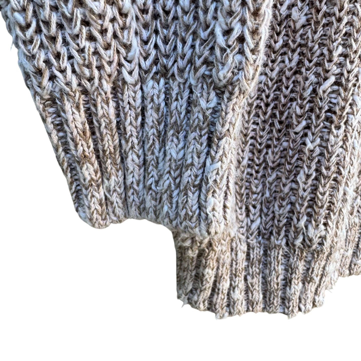 Systems By FWM Fenn Wright Manson Beige Chunky Knit Turtleneck Sweater Womens M