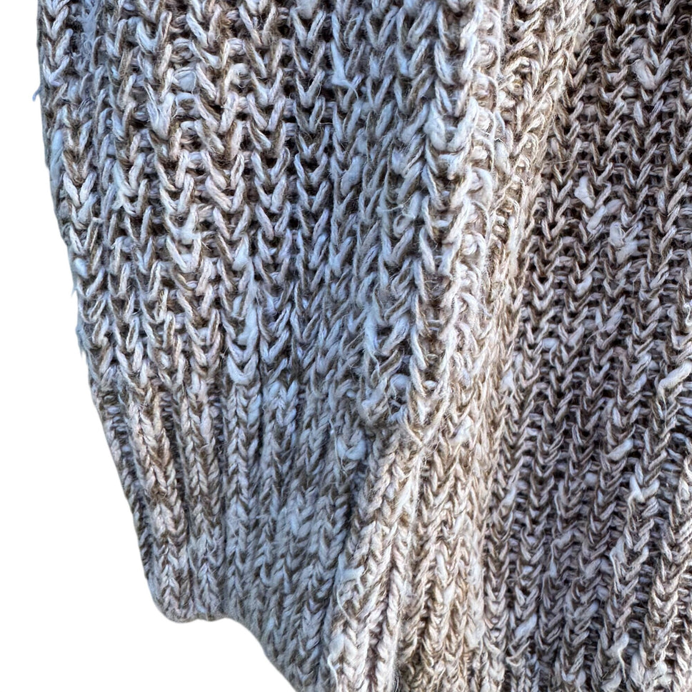 Systems By FWM Fenn Wright Manson Beige Chunky Knit Turtleneck Sweater Womens M