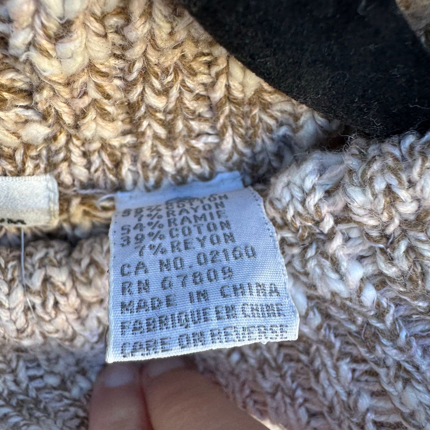 Systems By FWM Fenn Wright Manson Beige Chunky Knit Turtleneck Sweater Womens M