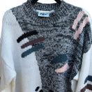 Switch Fix Vintage 80s 90s Indie Grunge Abstract Geometric Retro Knit Sweater Mens L 3 image