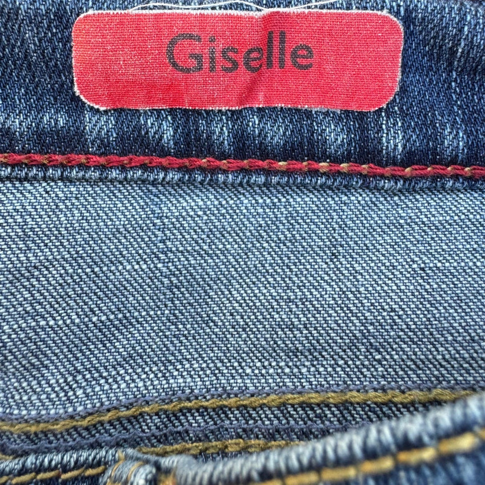 Gloria Vanderbilt Giselle Bootcut Jeans Womens 8 Short Blue Stretch Denim Swan