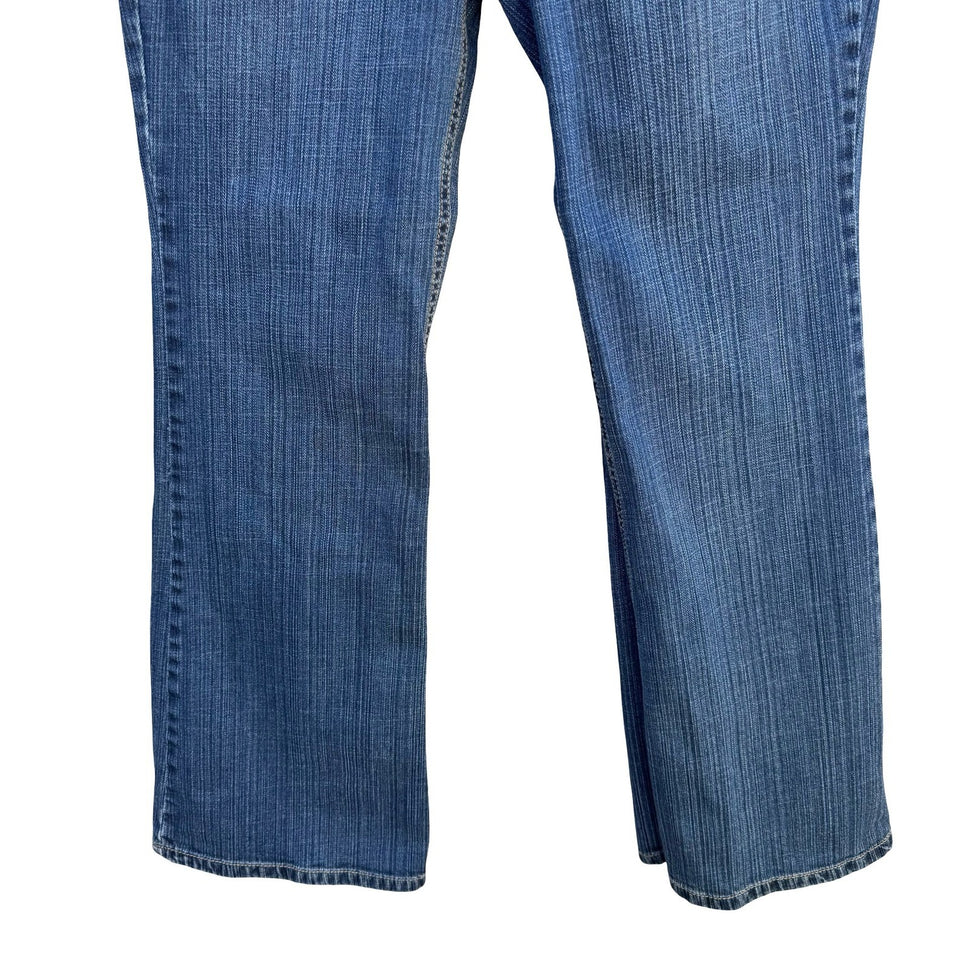 Gloria Vanderbilt Giselle Bootcut Jeans Womens 8 Short Blue Stretch Denim Swan