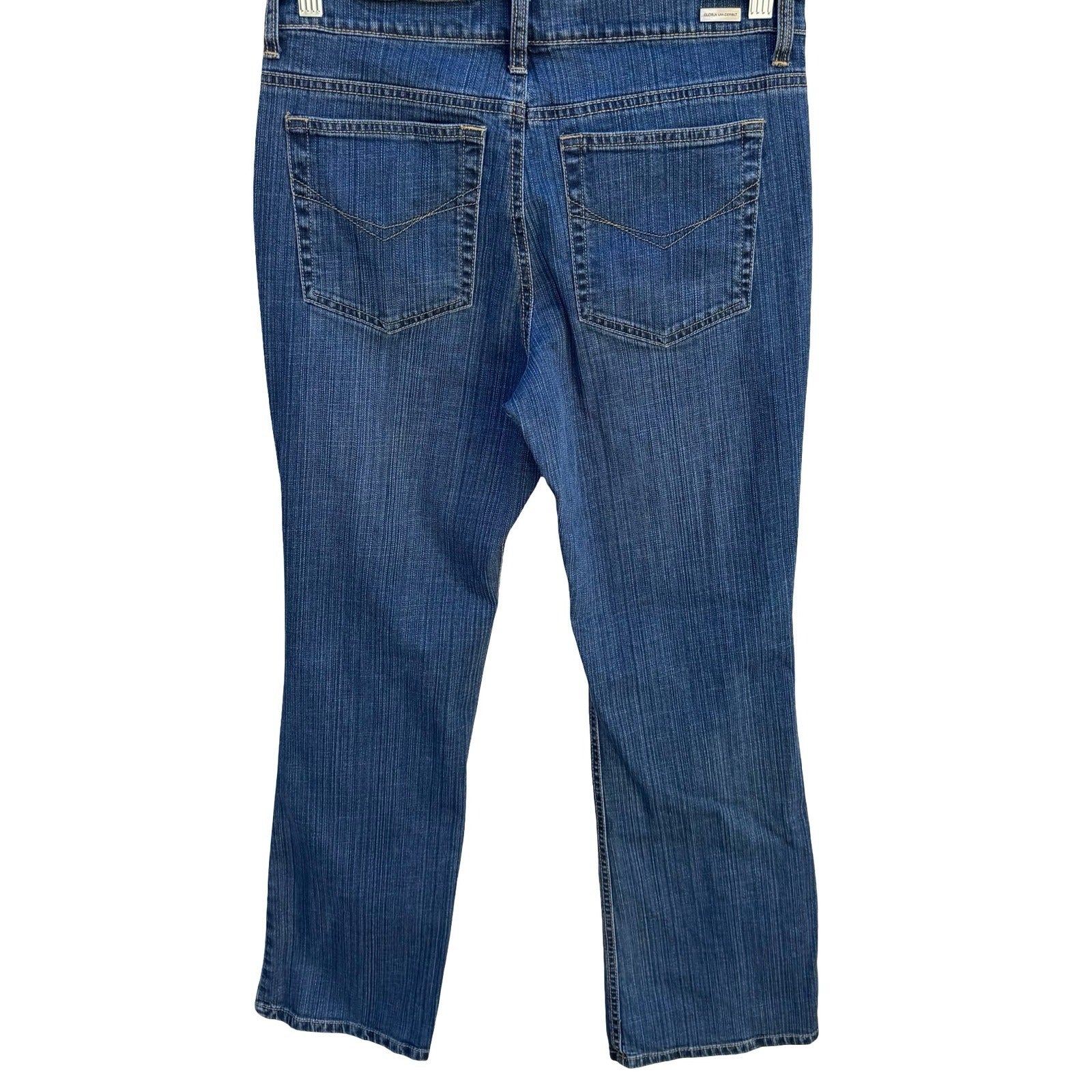 Gloria Vanderbilt Giselle Bootcut Jeans Womens 8 Short Blue Stretch Denim Swan