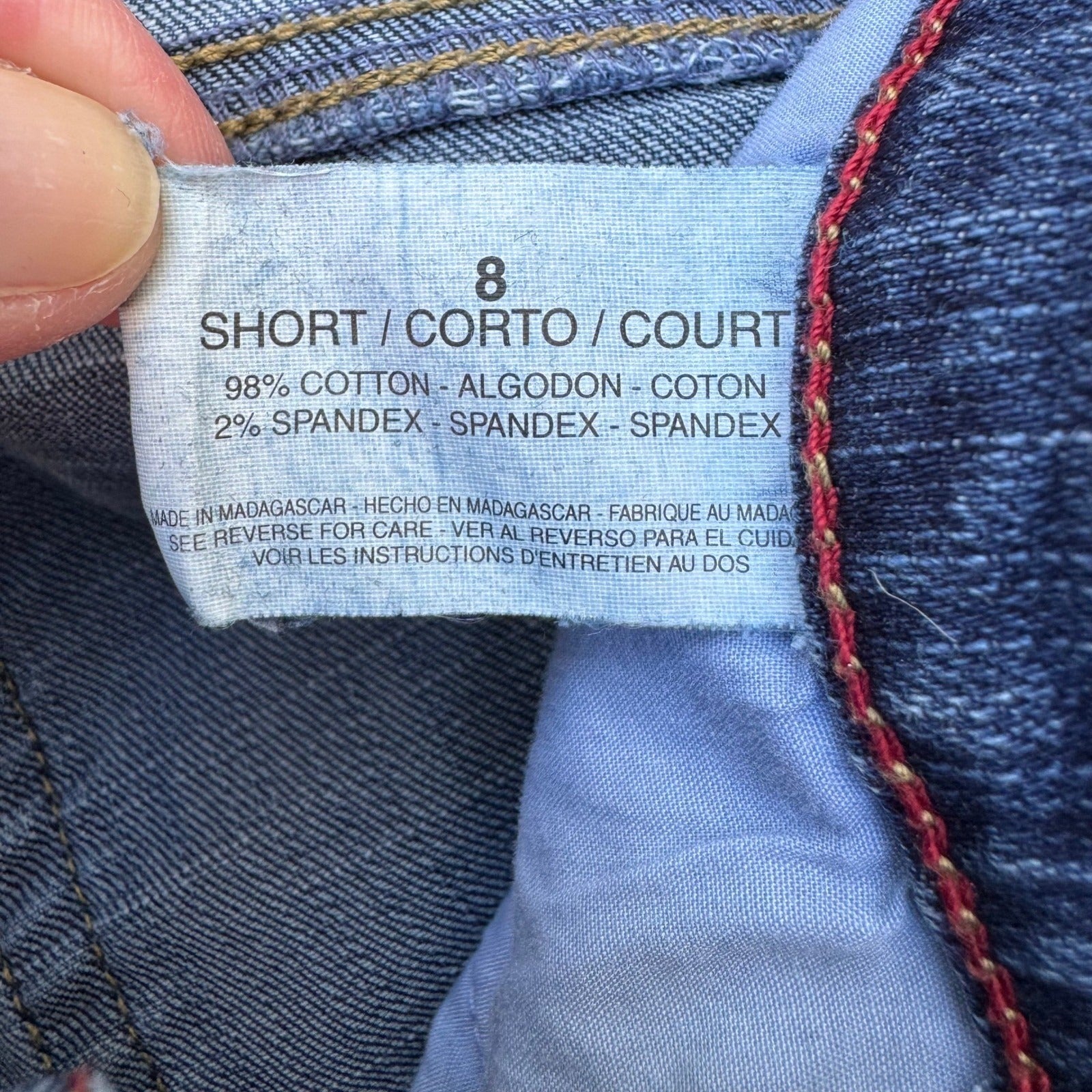 Gloria Vanderbilt Giselle Bootcut Jeans Womens 8 Short Blue Stretch Denim Swan