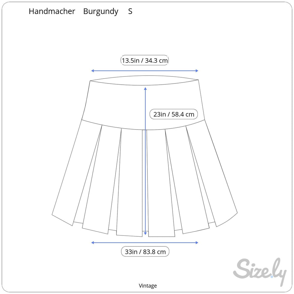 Handmacher Vintage 80s Womens Burgundy Diamond Print 2 Piece Blouse Skirt Set 8