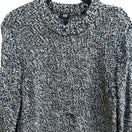 Switch HM Marled Wool Blend Chunky Knit Fisherman Monochrome Scandi Hygge Sweater Men L 3 image