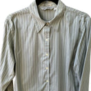 Switch Eddie Bauer Coastal Preppy Striped Wrinkle Resistant Cotton Shirt Sage Green M 3 image