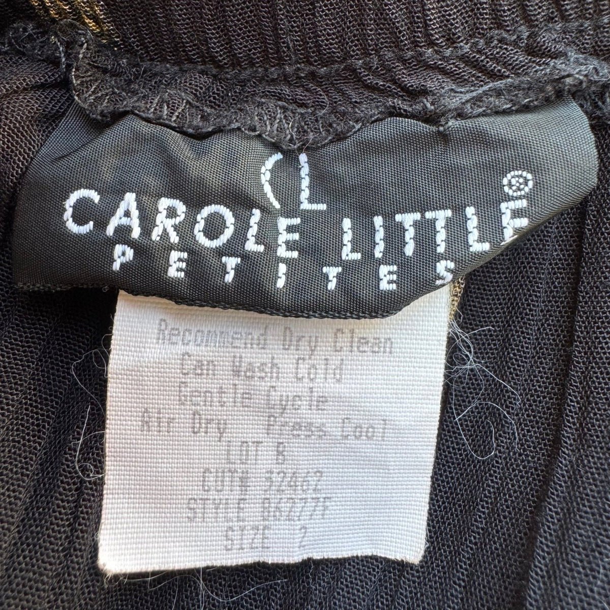 Carole Little Vintage 90s Dark Academia Boho Tassel Print Skirt Suit Set Black 6