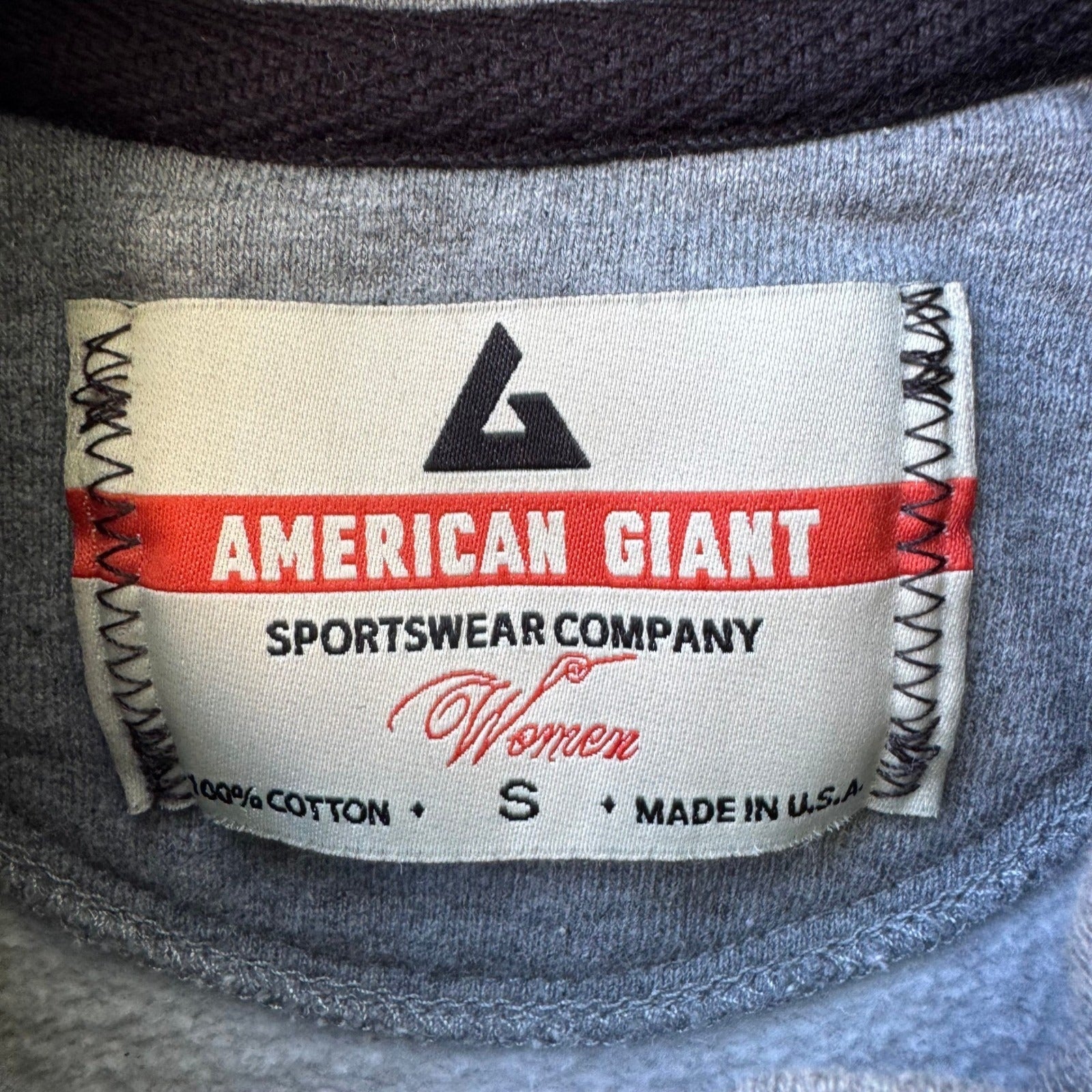 American Giant 100% Cotton Sustainable Gorpcore Full Zip Sweatshirt Grey S USA