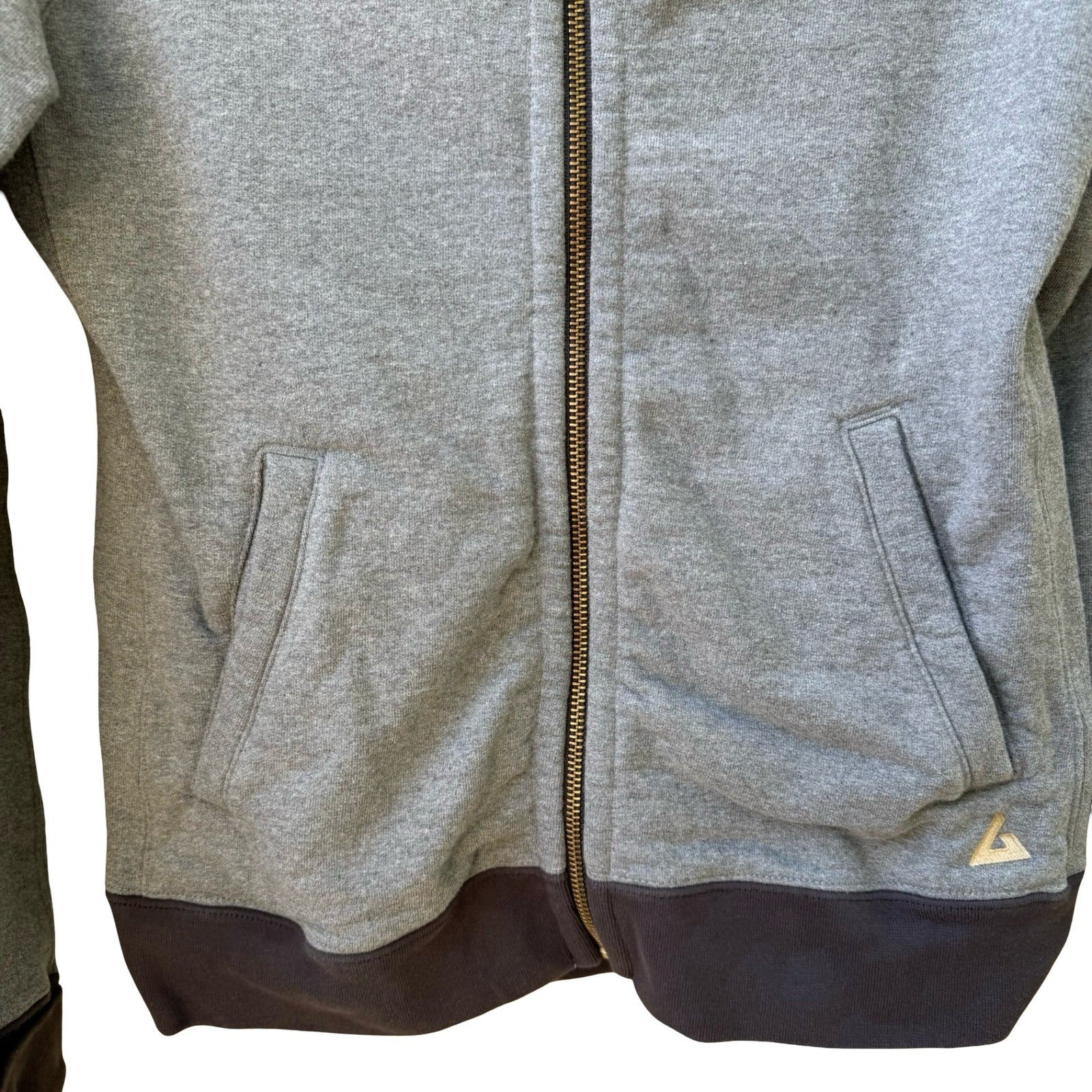 American Giant 100% Cotton Sustainable Gorpcore Full Zip Sweatshirt Grey S USA