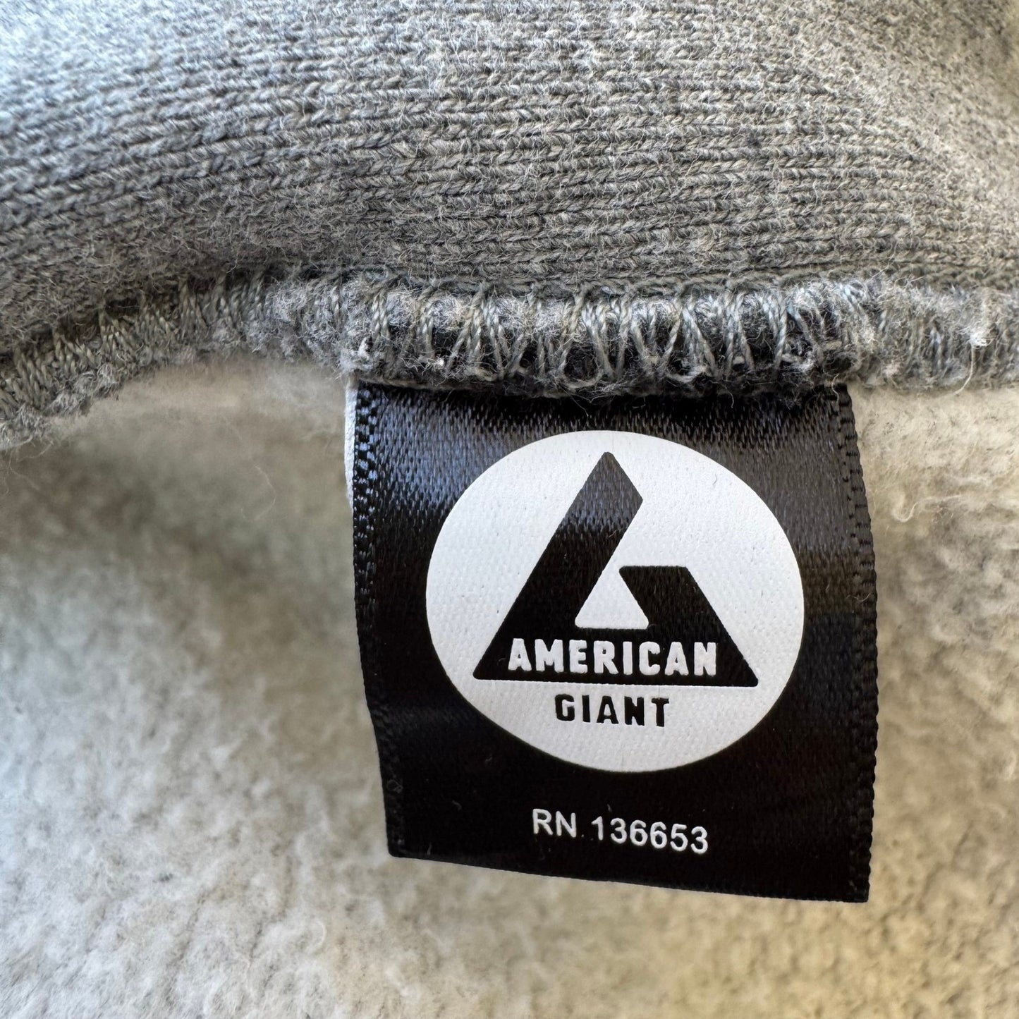 American Giant 100% Cotton Sustainable Gorpcore Full Zip Sweatshirt Grey S USA