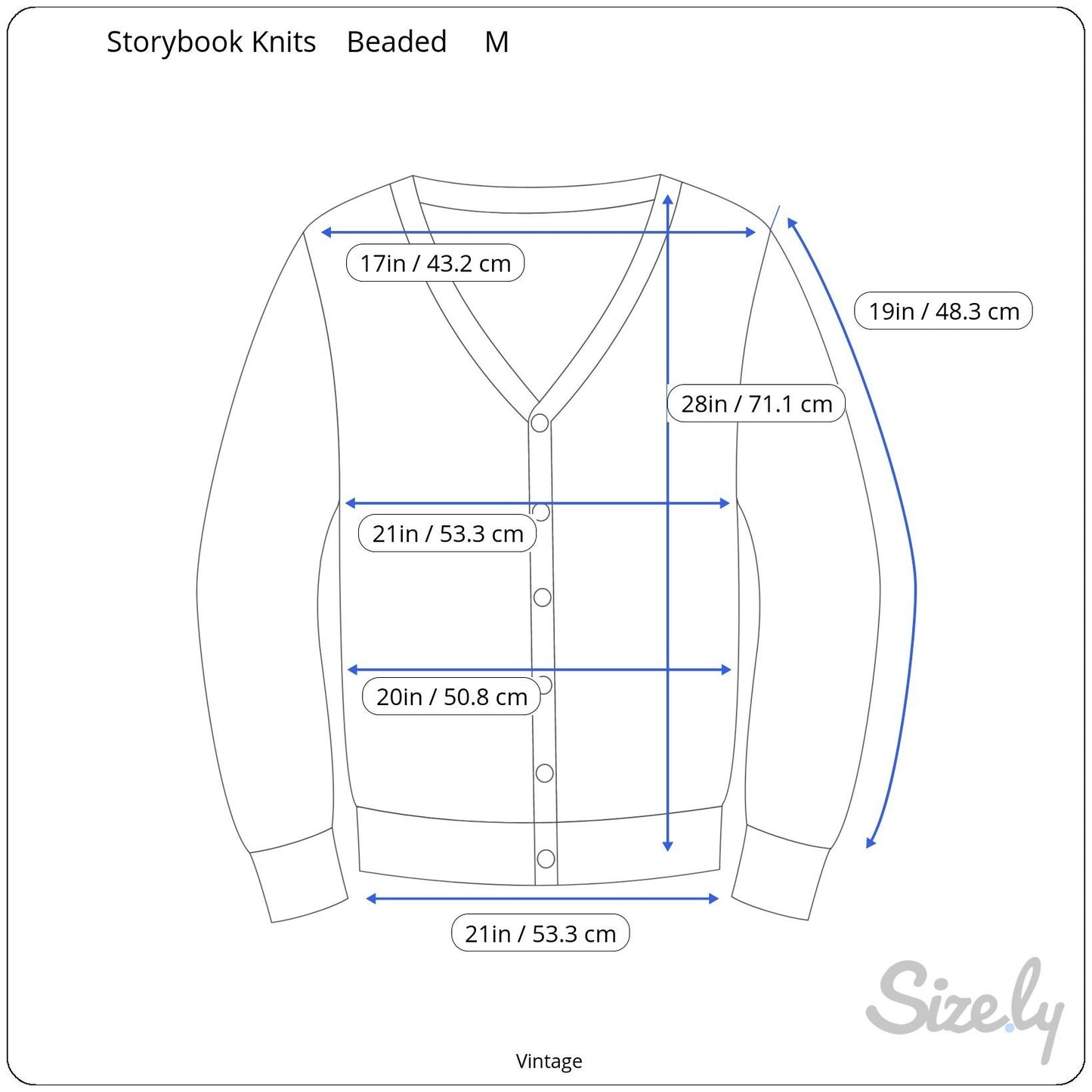 Storybook Knits Vintage Beaded Butterfly Floral Knit Cottage Cardigan Sweater M