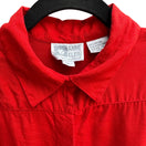 Switch Anne Klein Vintage Womens Red Short Sleeve Band Waist Pullover Shirt Blouse 16 2 image