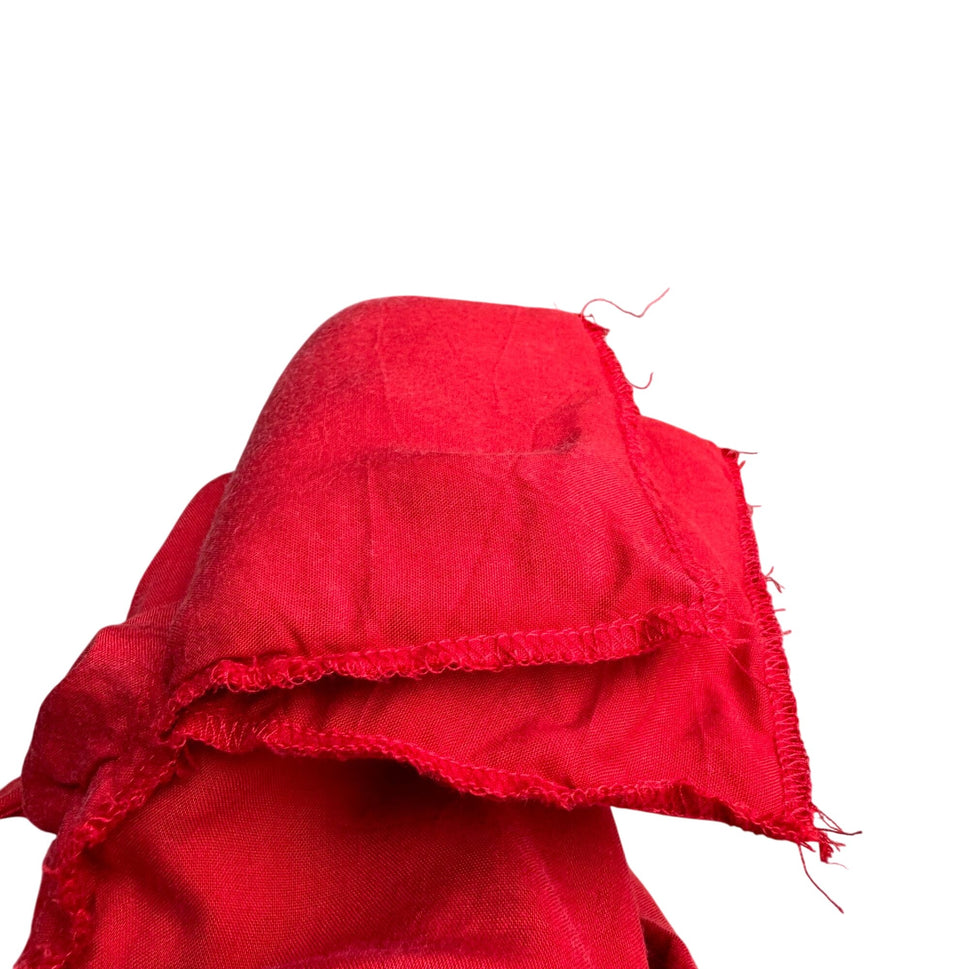 Anne Klein Vintage Womens Red Short Sleeve Band Waist Pullover Shirt Blouse 16