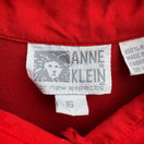 Switch Anne Klein Vintage Womens Red Short Sleeve Band Waist Pullover Shirt Blouse 16 3 image
