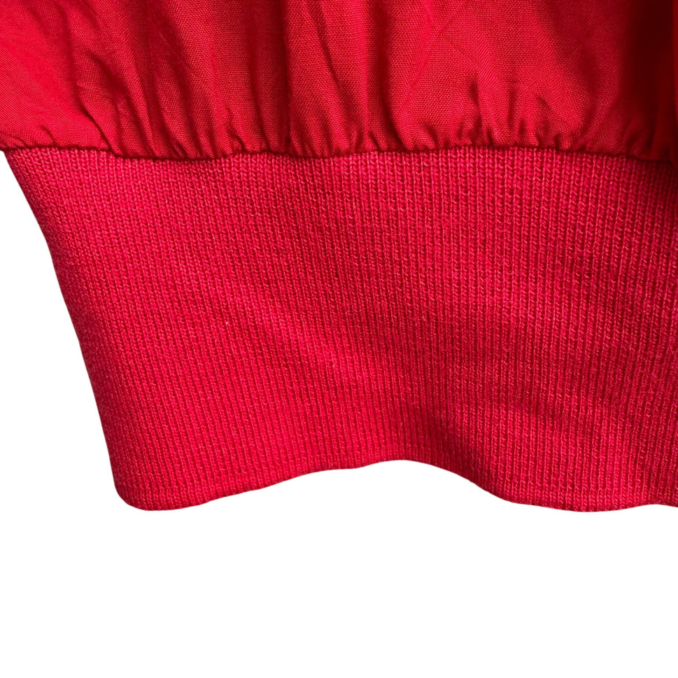 Anne Klein Vintage Womens Red Short Sleeve Band Waist Pullover Shirt Blouse 16