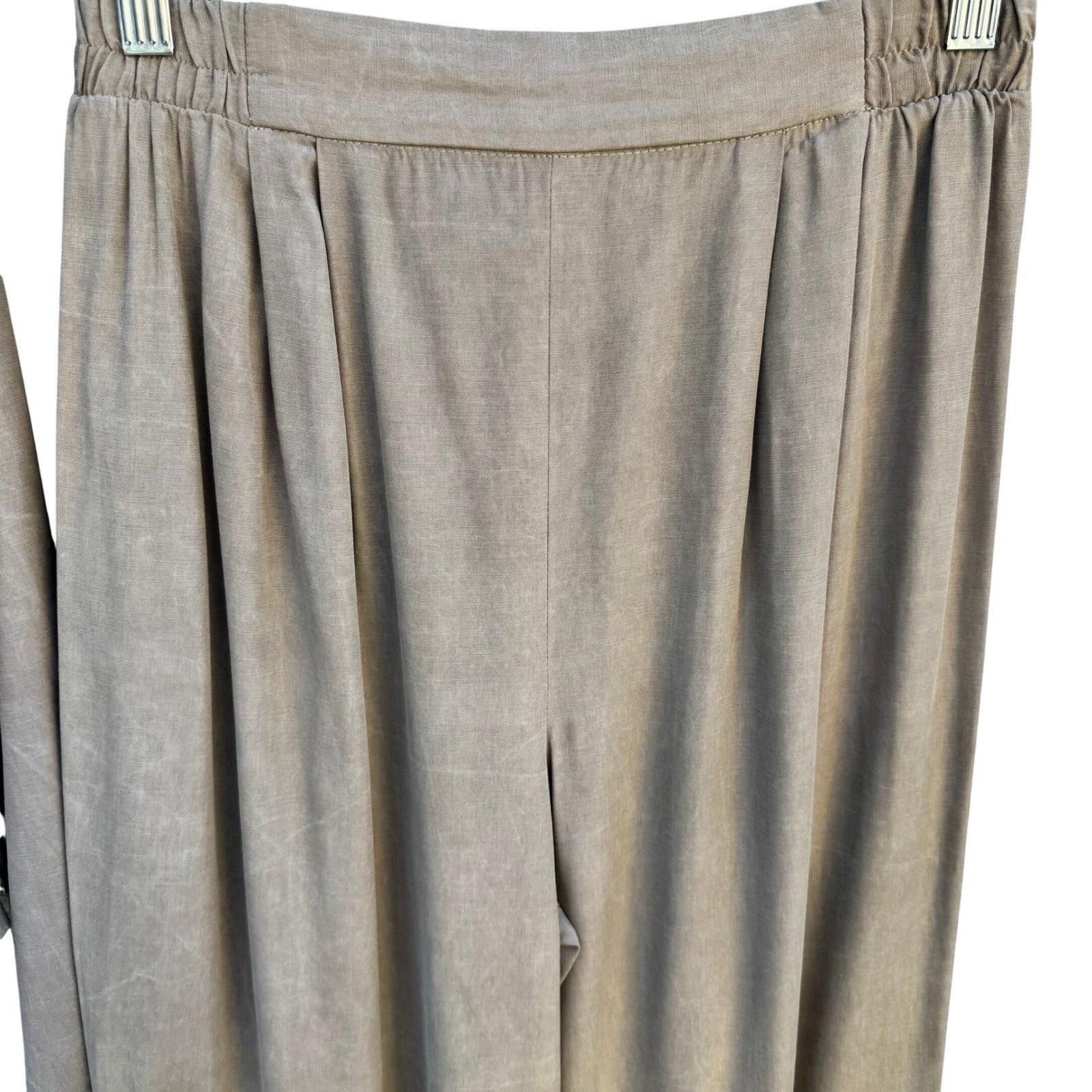 JSJ Petites Vintage 2 Piece Pant Set Tan Black Striped Button Jacket Trousers