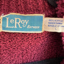 Switch LeRoy Knitwear Vintage Burgundy Boucle Open Front Cardigan Sweater Womens Large 2 image