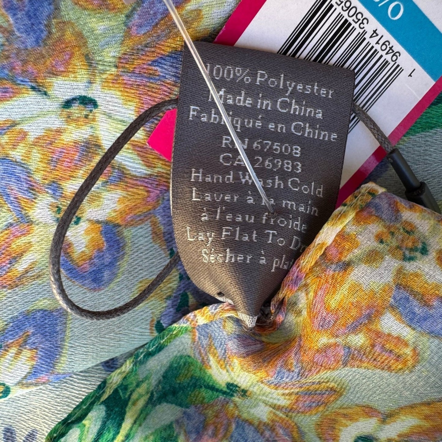 Vince Camuto Cottagecore Garden Floral Pastel Butterfly Scarf Wrap Shawl NWT